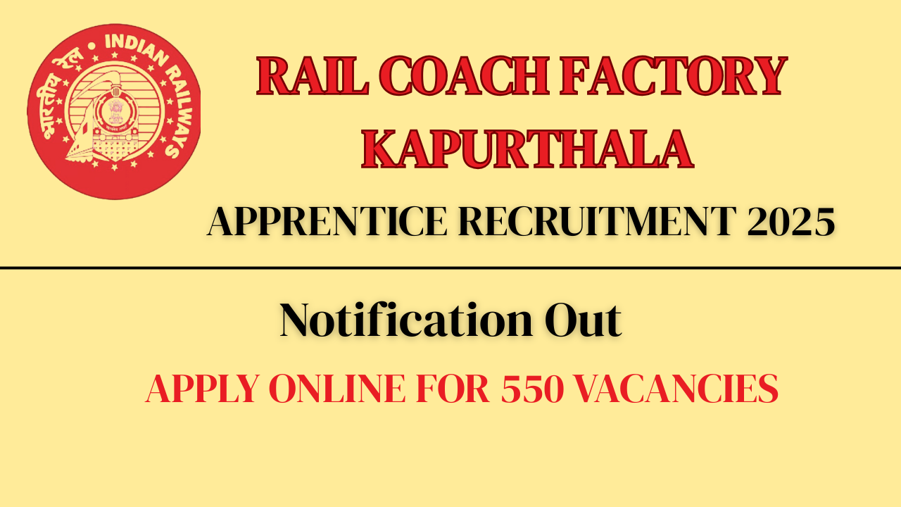  Railway RCF Apprentice Recruitment