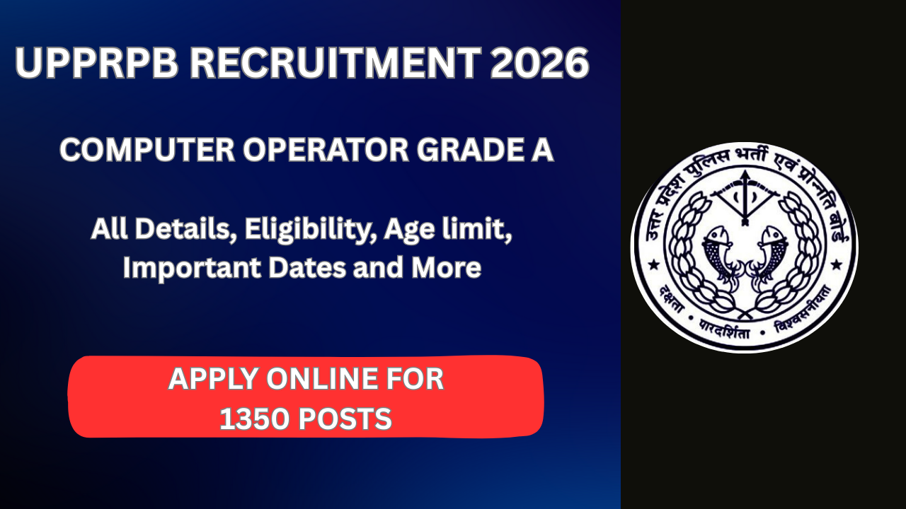UPPRPB Computer Operator Grade A Recruitment