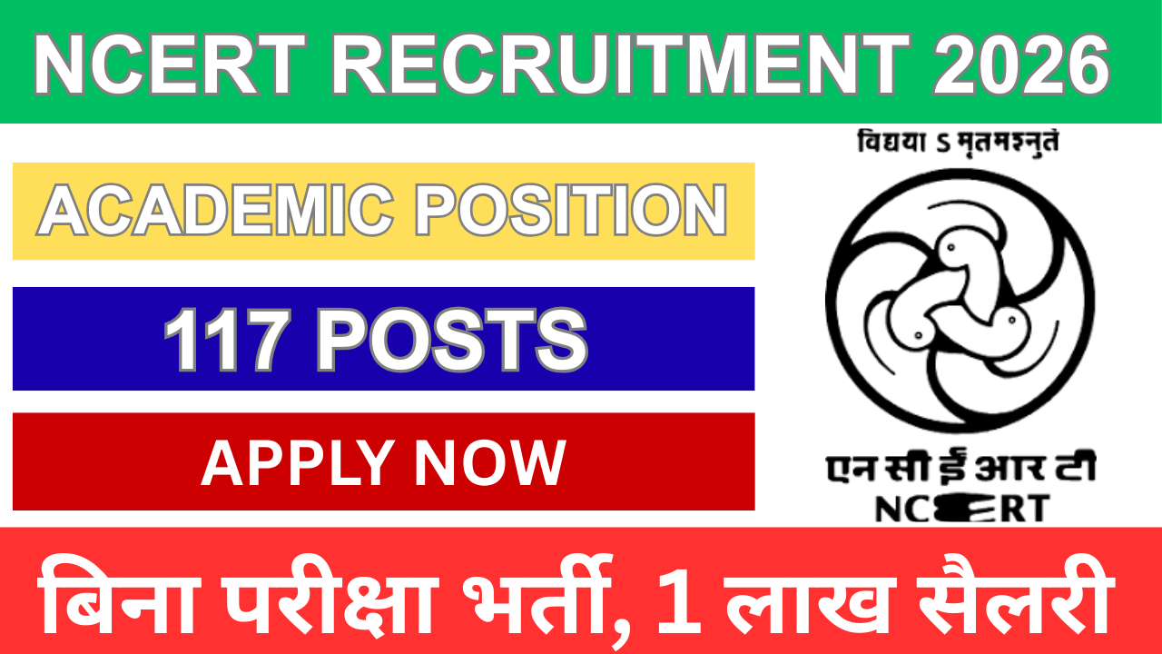 NCERT Academic Position Recruitment 2026