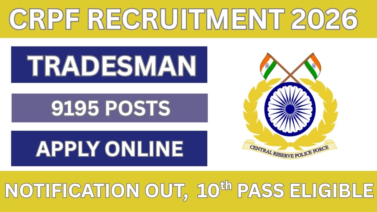 CRPF Constable Tradesman Recruitment 2026