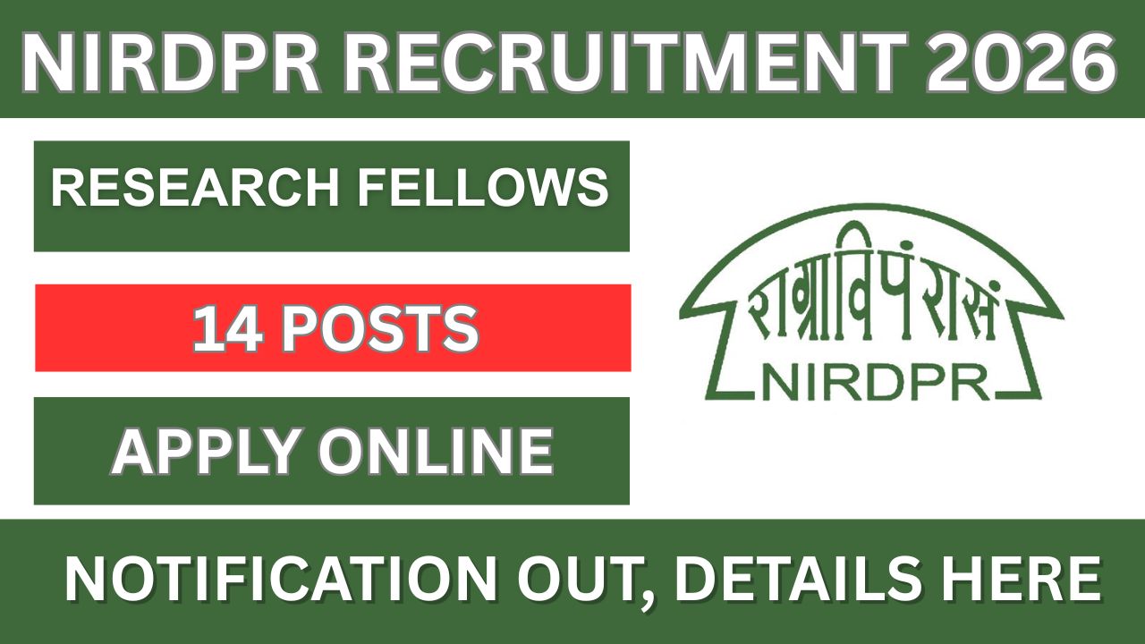 NIRDPR Recruitment 2026
