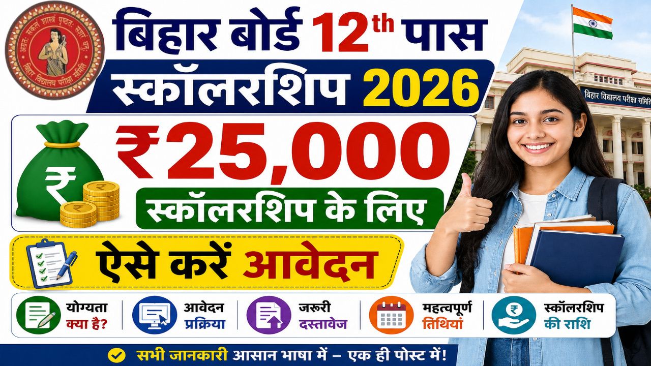 Bihar Board 12th Pass Scholarship 2026