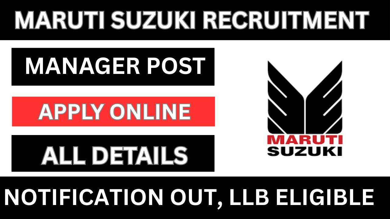 Maruti Suzuki India Limited Recruitment 2026