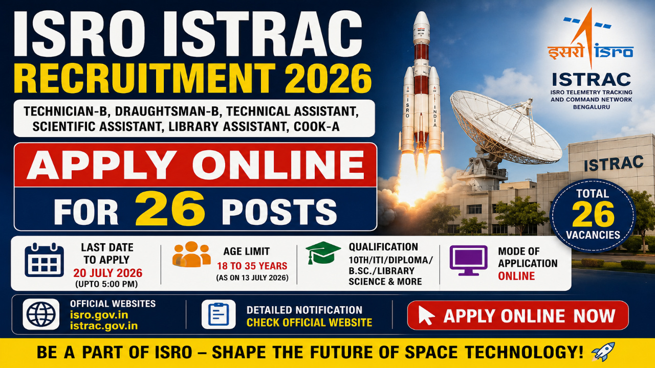 ISRO ISTRAC Recruitment 2026
