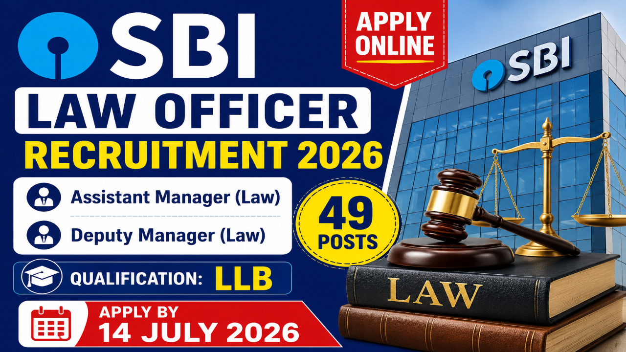 SBI Law Officer Recruitment 2026: Apply Online for 49 Posts