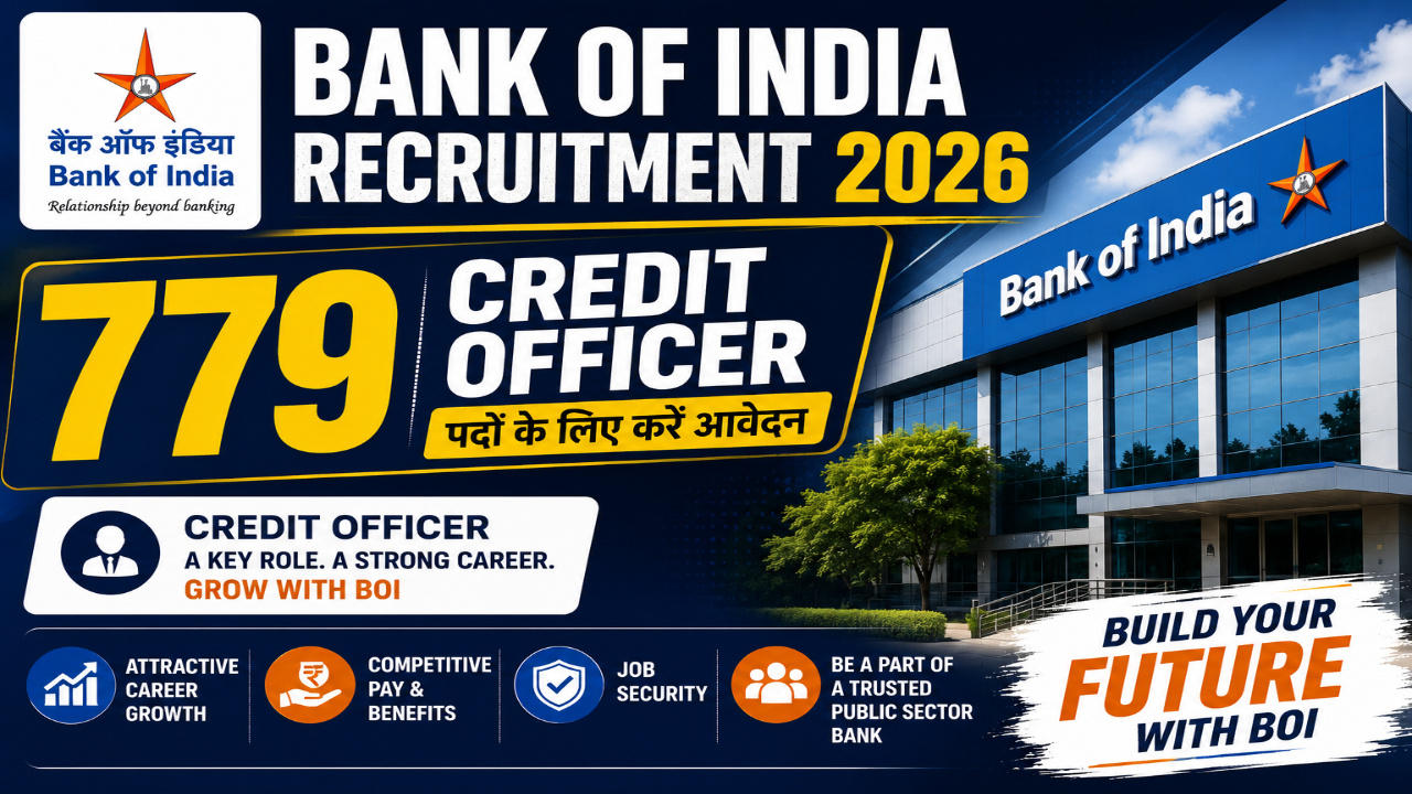 Bank of India Recruitment 2026: 779 Credit Officer पदों के लिए करें आवेदन