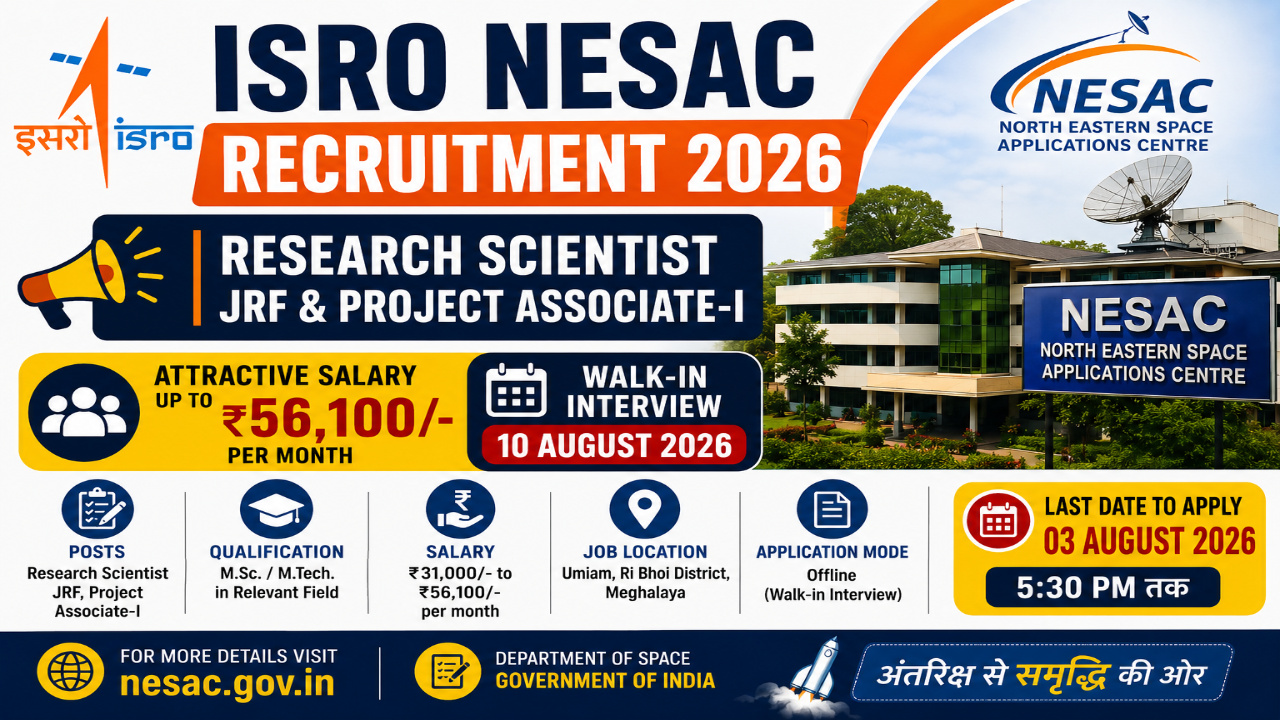 ISRO NESAC Recruitment 2026