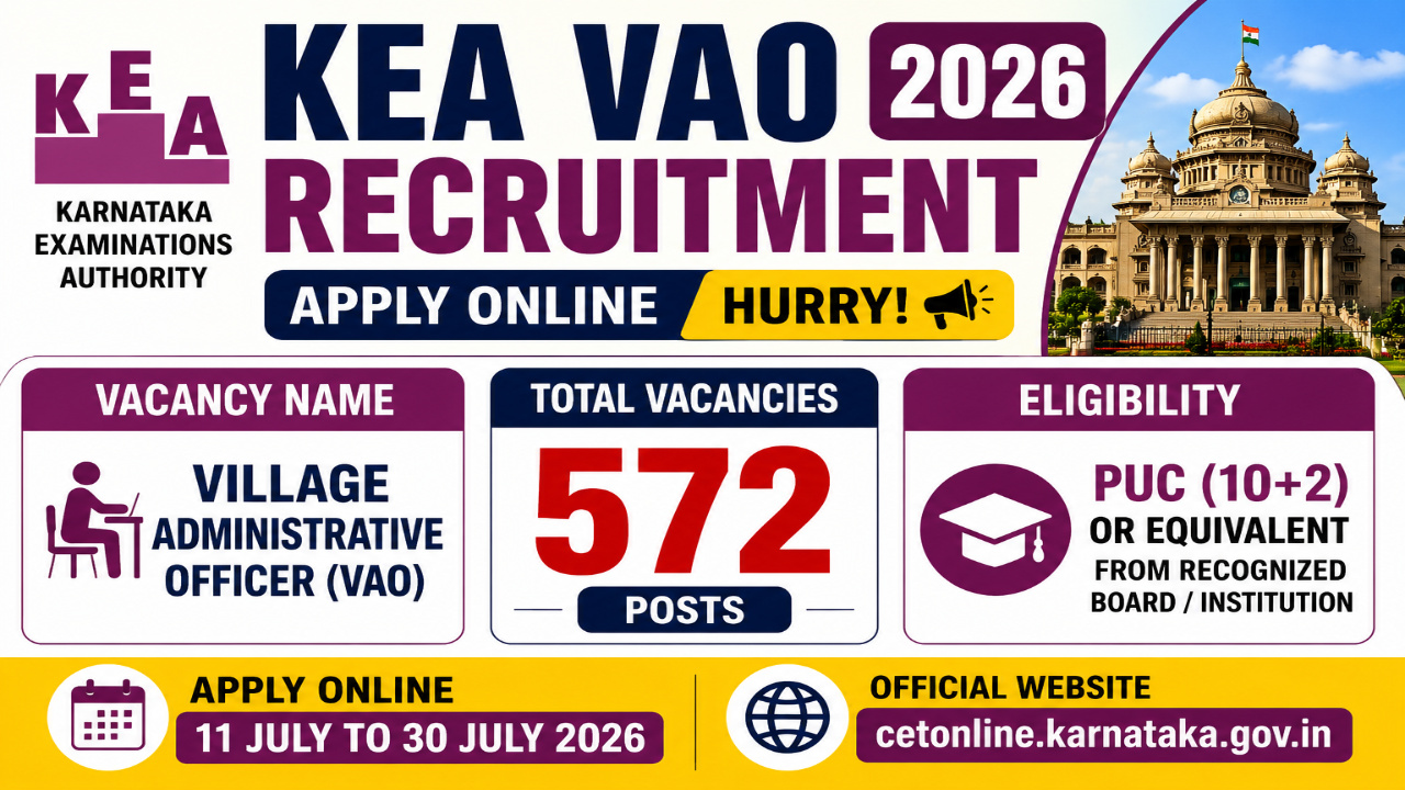 KEA VAO Recruitment 2026: Apply Online for 572 Posts