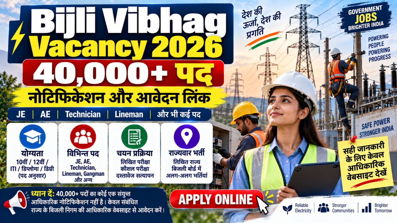 Bijli Vibhag Vacancy 2026