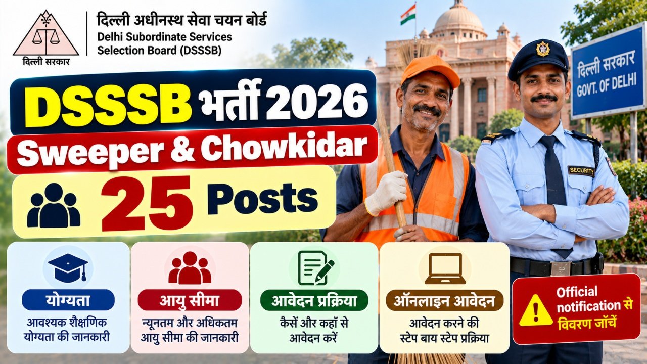 DSSSB Sweeper & Chowkidar Recruitment 2026