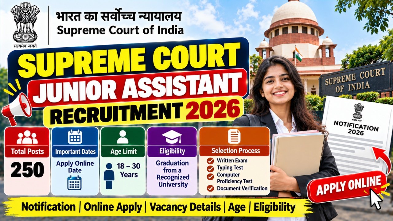 Supreme Court Junior Court Assistant Recruitment 2026